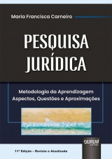 Capa do livro: Pesquisa Jurdica, Maria Francisca Carneiro