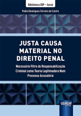 Capa do livro: Justa Causa Material no Direito Penal, Pablo Domingues Ferreira de Castro