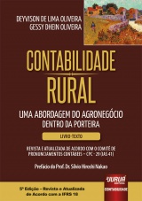 Capa do livro: Contabilidade Rural - Uma Abordagem do Agronegcio Dentro da Porteira - Livro-Texto - de Acordo com o Comit de Pronunciamentos Contbeis  CPC  29 (IAS 41) - 5 Edio - Revista e Atualizada de Acordo com a IFRS 18, Deyvison de Lima Oliveira e Gessy Dhein Oliveira